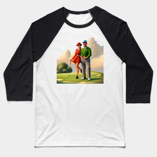 Golf Player And Caddie Baseball T-Shirt